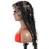PROTEA Princess Twist Curly Braids, Natural Black Synthetic 13*6 Lace Front for Women Wavy Free Ends Braided Wig