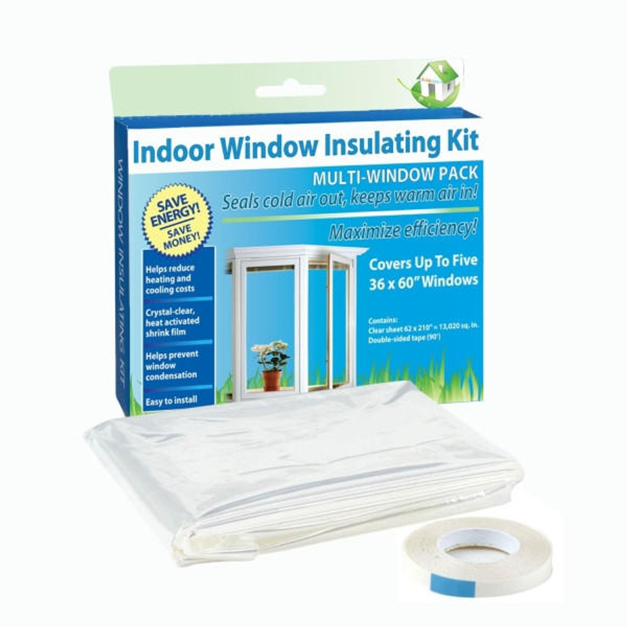 AM Conservation 62 inch x 210 inch 5-Window Insulation Kit AM-E1503DP