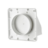 Lambro 4-inch Wall Mounted Plastic Preferred Hood Vent, 11-inch Tail, White 224W - Case of 10