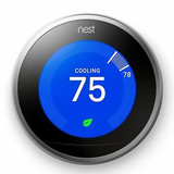  Google Nest Learning Smart Thermostat, 3rd Gen GT3008US, Stainless Steel 