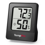 TempPro Digital Indoor Thermometer Hygrometer with Humidity Monitor TP49BW - Case of 14 Minimum