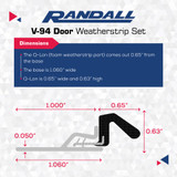 Randall Manufacturing Mill Aluminum and Black Q-LON Door Kit 84" V-94
