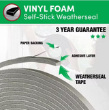 Frost King Vinyl Foam Weatherstrip 1/8 in. x 1/4 in. x 17 ft. V442H Case of 24
