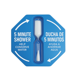 Conserve Smart 5 Minute Hourglass Sand Shower Timer English and Spanish