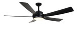 Delta Breez Pleasanton Black 72-inch 5-Blade, Wet Rated, Ceiling Fan with LED Light and Remote Control VCA725LED-HEBK