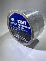 Polyken 335FT High Temperature Flue Tape – 1.75 mil Aluminum Foil, Acrylic Adhesive, -50°F to 500°F, Low VOC, UL 723 - Case of 16 Minimum