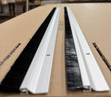 Visco Set of 2 Astragal Brush Sweeps Aluminum 1” width x 7’ Long  BS-596-7-1- Case of 25 Minimum
