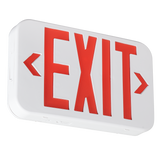 Energetic Lighting LED Emergency Exit Sign, Red/Green Switchable, Single/Double Face, 90-Min Backup, UL 924, White Housing (120/277V) EXSA-DRG-W