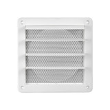 Lambro 6" White Plastic Wall Exhaust Louvered Vent - 1/8" Metal Screen - 1" Collar 361WS- Case of 12 Minimum