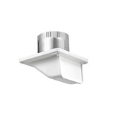 Lambro 4" White Plastic Soffit Exhaust Vent - Damper - 3" Pipe Crimped 143WTP- Case of 12 Minimum