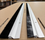 Visco Set of 2 Astragal Brush Sweeps Aluminum Brown 5/8” width x 7’ Long  BS-596-7-58- Case of 25 Minimum