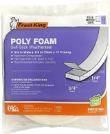 Frost King L342H white poly foam weatherseal tape, 3/4 in. x 1/4 in. x 17 ft.
