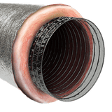 Imperial MEA-0425-8 2-ply polyester insulated air duct, 4 in. x 25 ft., silver, R-8.0