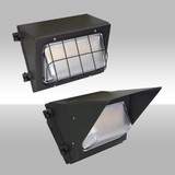 MaxLite WCF29U-CSBPC 29W bronze WallMax open face wall pack with selectable 3000K/4000K/5000K and photocell