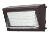 MaxLite WCF40U-WCSBPC selectable wattage bronze WallMax open face wall pack with selectable 3000K/4000K/5000K and photocell
