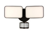 MaxLiteHome MSL2HL black 2-head LED motion sensor security light with PIR sensor and photocell