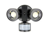 MaxLiteHome MSL2HAL black LED security light with 2 adjustable heads and motion sensor