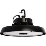 Simply Conserve L100/200-HBU-35/50-120/277-D-ADJ adjustable LED UFO high bay with round black housing, hook mount, and polycarbonate lens