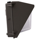 Simply Conserve 80W LED wall pack with photocell, black outdoor housing, and clear polycarbonate lens