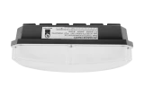 Simply Conserve 10-inch field-adjustable LED parking garage canopy light with square lens and low-profile housing