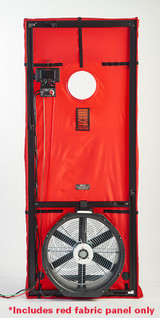 The Energy Conservatory Minneapolis Blower Door Wide Single Hole Panel, 54 in x 105 in, Red Nylon, ACCSNYLPWI