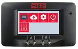 The Energy Conservatory Minneapolis Blower Door 2-fan system with two Model 3 fans, red nylon panel, commercial aluminum frame, and two DG-1000 gauges