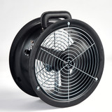 The Energy Conservatory Minneapolis Duct Blaster Series B fan only with fabric cover, trim piece, and foam foot
