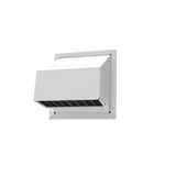 Imperial VT0503 6-inch white R2 heavy duty wall exhaust and intake hood with damper and screen