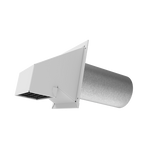Imperial VT0503 6-inch white R2 heavy duty wall exhaust and intake hood with damper and screen