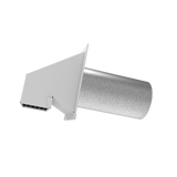 Imperial VT0503 6-inch white R2 heavy duty wall exhaust and intake hood with damper and screen