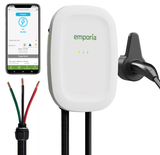 Emporia EMEVSE1-A-H-T white Level 2 EV charger with NACS/Tesla connector and hardwired configuration