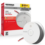 USI Hardwired Smoke & Fire Alarm with Replaceable Battery Backup, USI/SM/HWREP – Case of 4 Minimum
