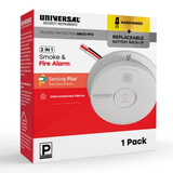 USI Hardwired Smoke & Fire Alarm with Replaceable Battery Backup, USI/SM/HWREP – Case of 4 Minimum