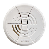 BRK First Alert CO6B01 battery-operated carbon monoxide alarm with white housing and 9V battery power