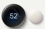 Google Nest Learning Thermostat (4th gen) + Nest Temperature Sensor (2nd gen) - Obsidian - GGA05169US Case of 4 Minimum