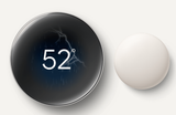 Google Nest Learning Thermostat (4th gen) + Nest Temperature Sensor (2nd gen) - Polished Silver - GGA05560US Case of 4 Minimum