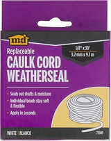 M-D Building Products 30 ft Replaceable Rope Caulk, White 71505 - Case of 8 Minimum
