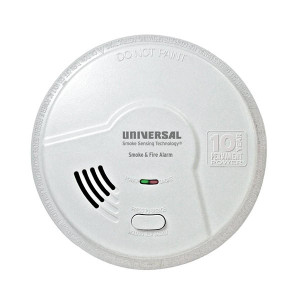  USI 2-in-1 Bedroom 10 Year Tamper Proof Battery Smart Smoke / Fire Alarm MIB3050S Case of 6 