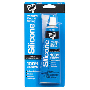  DAP Window, Door & Siding 100% Silicone Rubber Sealant 9.8 FL OZ Clear 70798 08641 Case of 12 