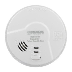  USI 2-in-1 Tamper-Proof 10 Year Sealed Battery Photoelectric Smoke/Carbon Monoxide Smart Alarm MPC322SB Case of 6 