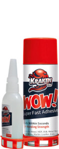  Kraken Bond WOW! Super Fast Adhesive CA Glue (3.50 oz + 400ml) (Case of 12) 