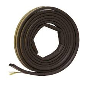 Frost King EPDM Premium Rubber Self-Stick Weatherseal D-Section 5/16"x1/4" Brown V25BA