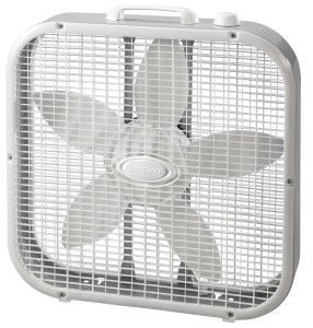 Lasko 20" 3-Speed Box Fan Steel Body with Save Smart, 3733, White