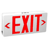 TCP Lighting TCP 22742 Red LED Exit Sign White Housing AC Only 