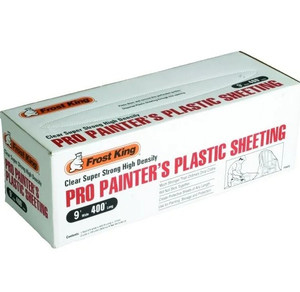 Frost King 9' x 400' Pro Painter’s Clear Plastic Sheeting Contractor Pack P9400