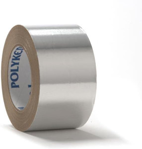 Polyken 335FT High Temperature Flue Tape – 1.75 mil Aluminum Foil, Acrylic Adhesive, -50°F to 500°F, Low VOC, UL 723 - Case of 16 Minimum