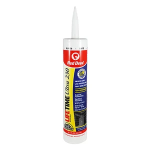 Red Devil 5.5 oz. Multi-Purpose Ultra 230 White Siliconized Acrylic Caulk Squeeze Tube No Gun Required 0775 - Case of 12 Min