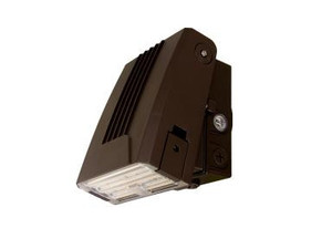 MaxLite 15W LED Thin Cutoff Wall Pack with Photocell, 120-277V, Bronze WTC15U-CSBPC - Case of 5 Minimum