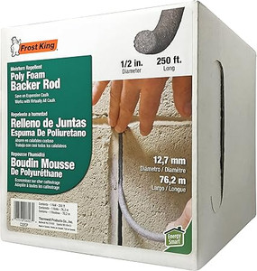 Frost King C22CP Caulk Saver Bulk Contractor Pack grey poly foam backer rod, 1/2 in. x 250 ft.