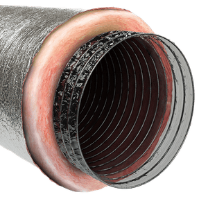 Imperial MEA-1225-8 2-ply polyester insulated air duct, 12 in. x 25 ft., silver, R-8.0